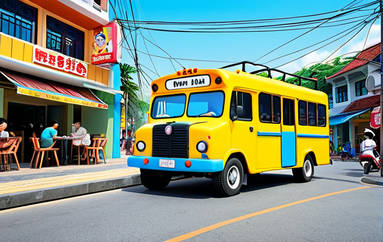 **
Prompt: "Tayo the Little Bus learning traffic rules with his friends, vibrant colors, educational cartoon style, emphasis on pedestrian safety, happy and cheerful atmosphere, background of a friendly city street in Vietnam with a Pho restaurant, sunny day, clear sky."
**