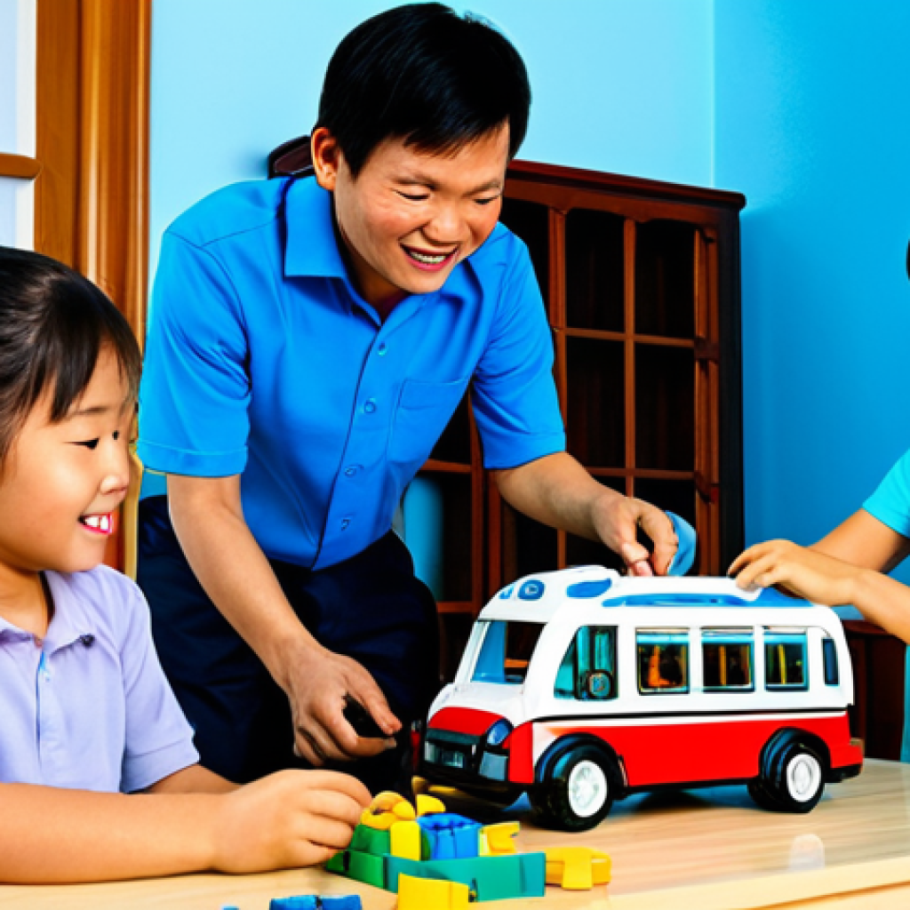 **

"A group of fully clothed Vietnamese children happily building a Tayo bus playset in a brightly lit living room. The scene is family-friendly and educational, with building blocks scattered around. The children are wearing modest clothing and are focused on the construction. Safe for work. Perfect anatomy, correct proportions, professional photography, high quality."

**